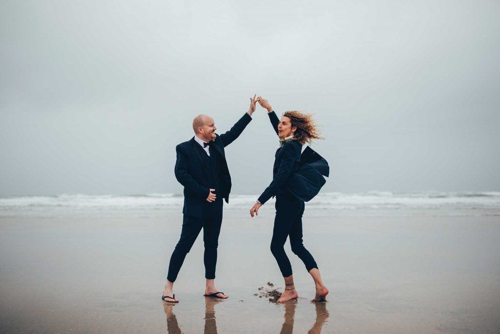 Same sex intimate wedding in Cornwall